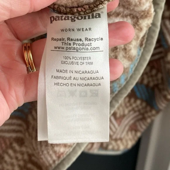 Patagonia Mens Synchilla Snap-T Fleece Pullover Cliffside Brown-Size XXS - Picture 8 of 8